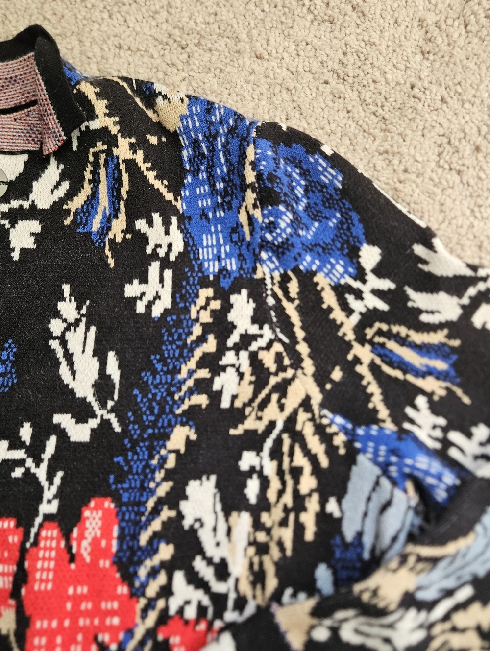 Anthropologie Pilcro Debra Floral Sweater Coat Cardigan Jacket NWT New S